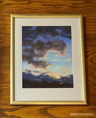 Lovely golden frame on the striking pastel by Pamela J. Cook.
Check her out!