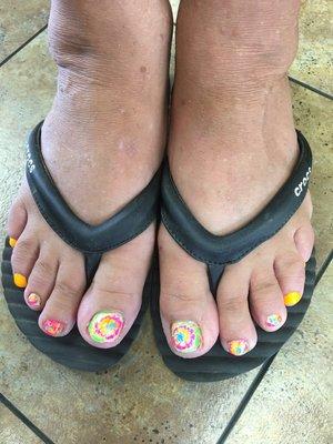 Tye dye gel Pedi