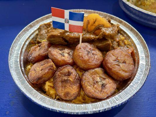 Beef Stew w Spanish Rice and Plantains