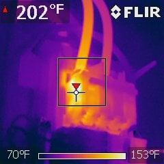 Overtemp main in electrical panel.