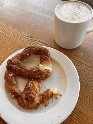 Rosemary cretzel with sea salt! Yum!