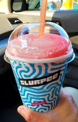 Redeemed my Small Slurpie! (mixture of Cherry, Pina Colada & Mountain Dew Watermelon) Get yours via 7-11 app! Expires on 07.31.21!