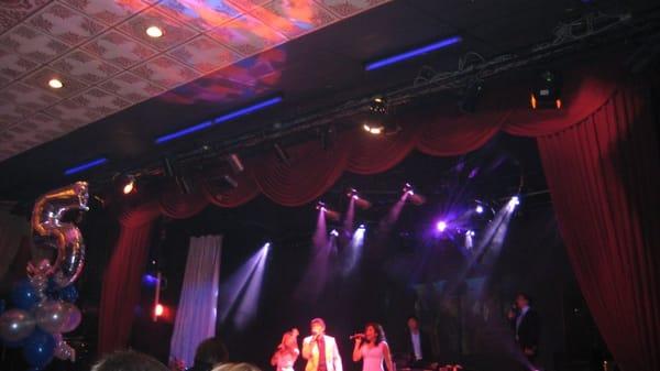 dance floor/stage with live singing