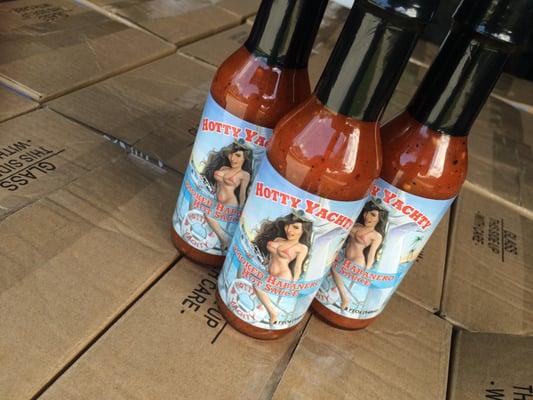 Hotty Yachty smoked habanero hot sauce soon to join Robert at his super successful International Food and Wine Depot in Ft. Lauderdale