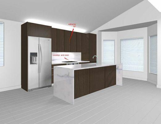 Kitchen drawing will help to estimate your kitchen countertop.