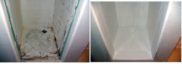 Before And After tile shower