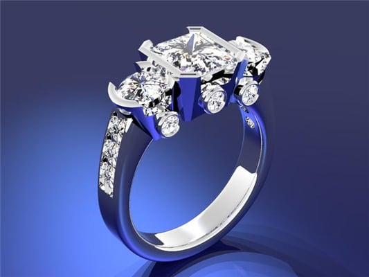 Custom Diamond engagement ring