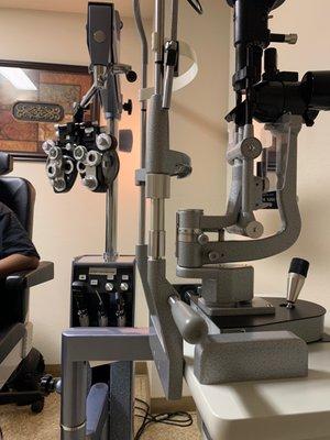 Eye exam equipment