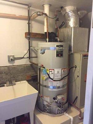 Power vent water heater