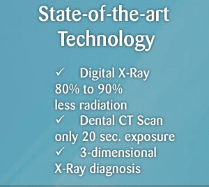 We offer state of the art technology including digital x-rays