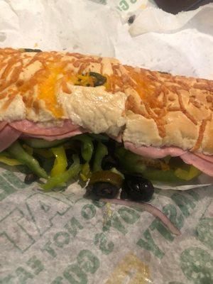 Cold cut on jalapeño cheddar