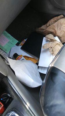 Brea police thought it was okay to trash all my paperwork for my car after going through it.