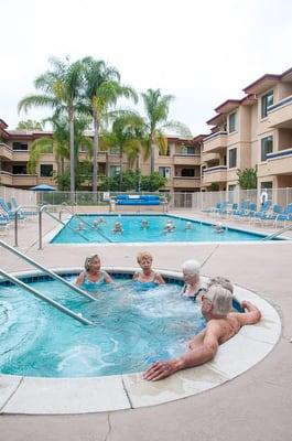 Pool and spa at Freedom Village