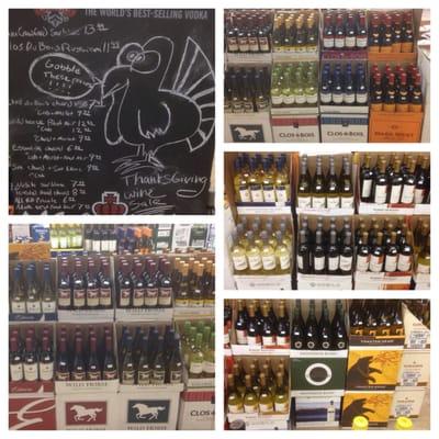 Thanksgiving Holiday wine sale going on! Why buy 6+ bottles at the grocery store when you only have to buy one at amazing prices