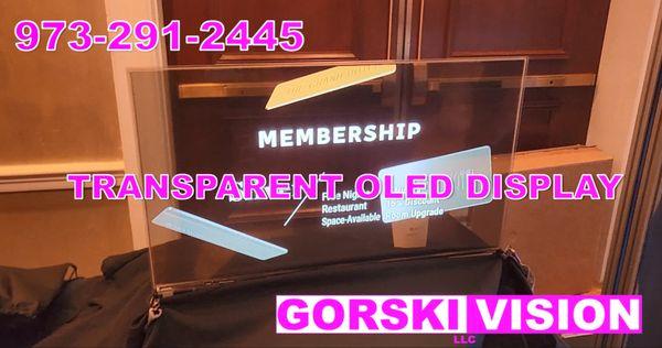 Transparent OLED displays can be used for advertising, immediate patient display, virtual fish tanks, and more!