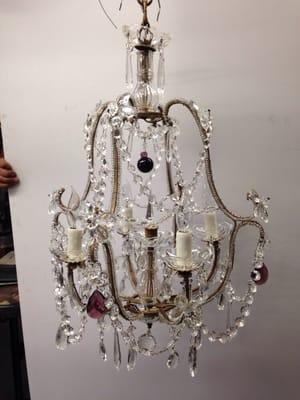 Restored crystal chandelier. #restoredcrystalchandelier