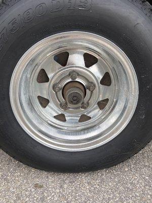 Inside out tire installed