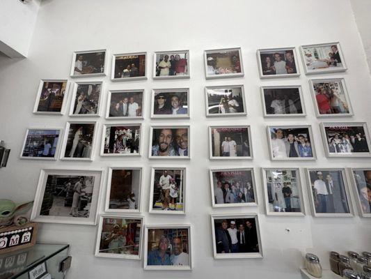 Celebrity photo wall