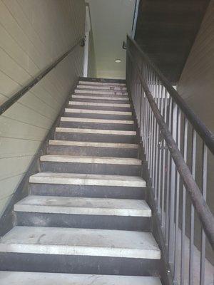 The Steps are always dirty and rusted to our apartments.