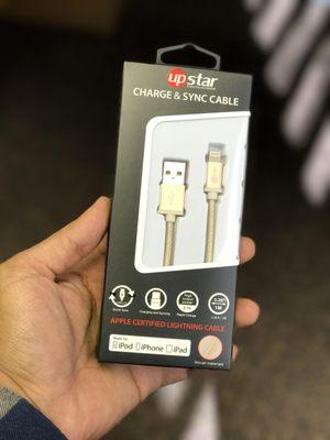 Apple Certified Lightning Cables sold here. Woven cable = longer lasting - $14.99