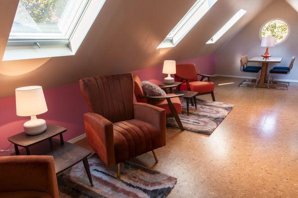 Upstairs reading nook