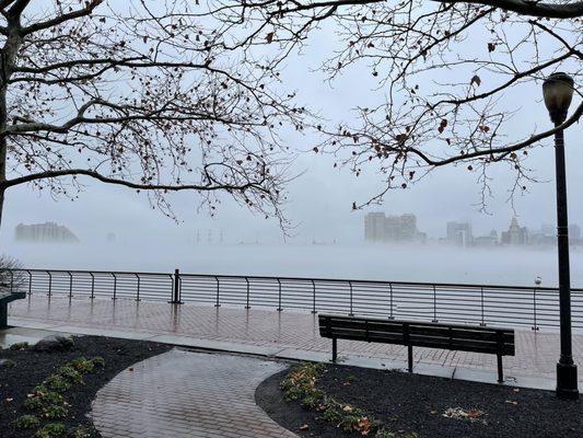 Delaware River, Camden waterfront facing Philadelphia.