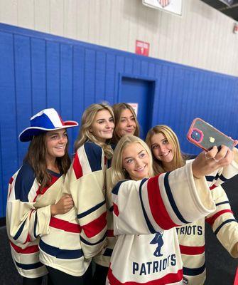 Custom-made hockey jerseys. The fans just love them.