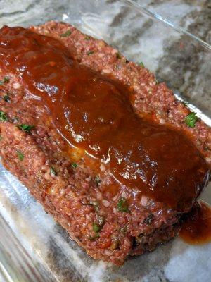 This is impossible meatloaf before cooking