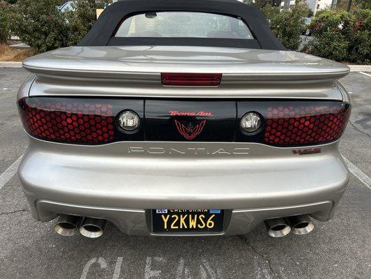 Exhaust on 2000 Trans Am WS6