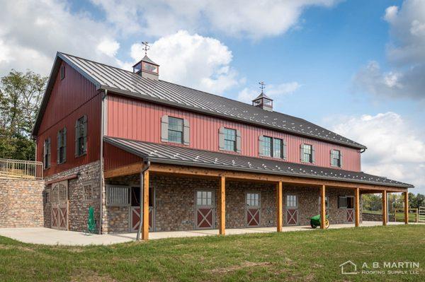 ABSeam Panel roof and ABM Panel Colonial Red