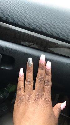 This is the nails Wennie did that was so thick and the wrong color