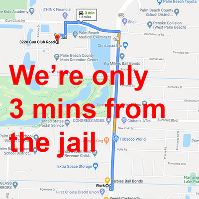 We're only 3 minutes from the jail.