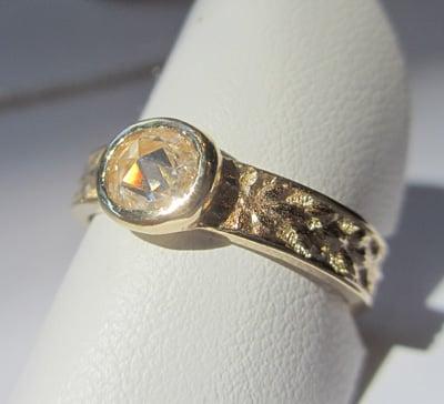 Gold and rose cut diamond ring by Just Jules.  The perfect engagement ring!