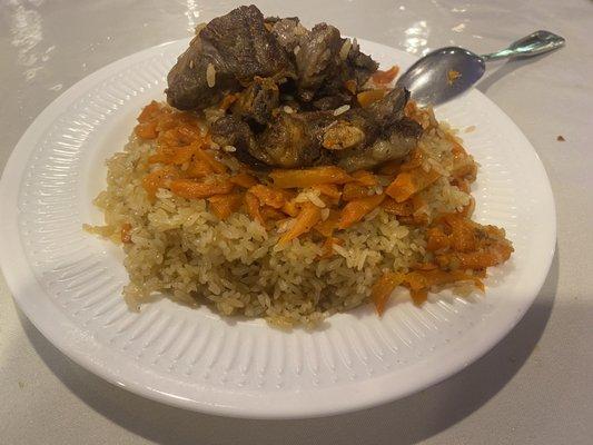 Plov with lamb