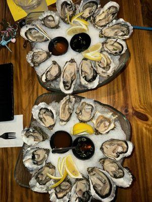 2 dozen raw oysters