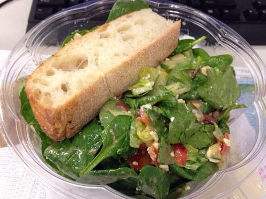 Skinny greek salad (large size) w/ bread