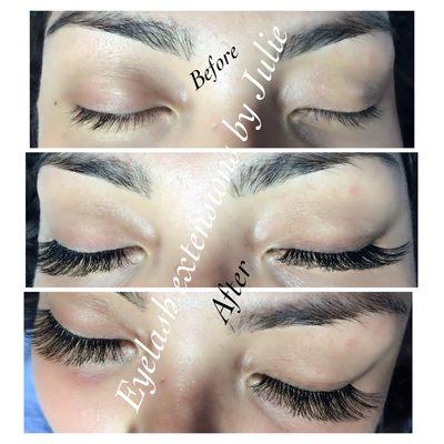 Eyelash extensions by Julie