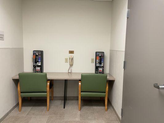 State of the art Pay phones in the lobby.