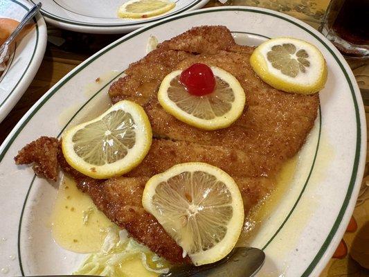 Lemon chicken (was a fried chicken cutlet with lemon sauce, yummy)