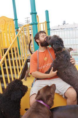 Kisses and cuddles during Playcare today!