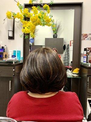 Bob cut and color and highlights!!