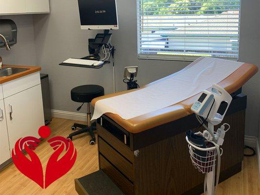 Patient room at Silicon Valley Medical Clinic