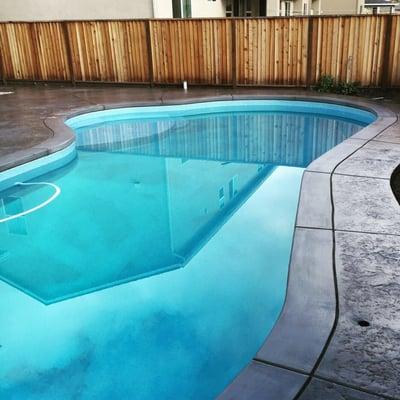 Built in vinyl pool by AM&C pools