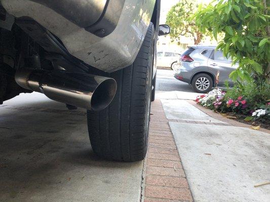 3 inch MagnaFlow cat back exhaust.