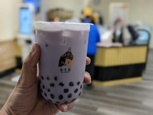 Taro Milk Tea with Boba