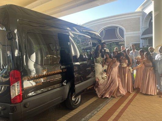 Wedding Transportation Services at Encore Casino in Boston Massachusetts.