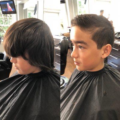 Haircut by Robinson, before and after!!