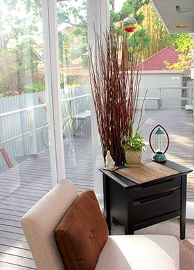 The waiting area at our home -- the Blue Lotus Center for Health -- in serene Banker's Hill.