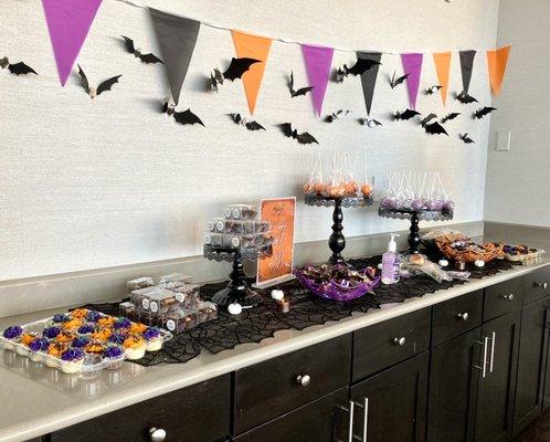 The spread of Halloween Treats. Event 10/30/21