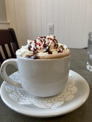 Peppermint hot chocolate